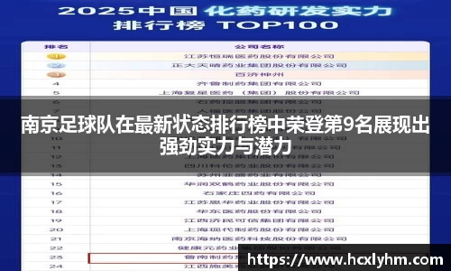 南京足球队在最新状态排行榜中荣登第9名展现出强劲实力与潜力